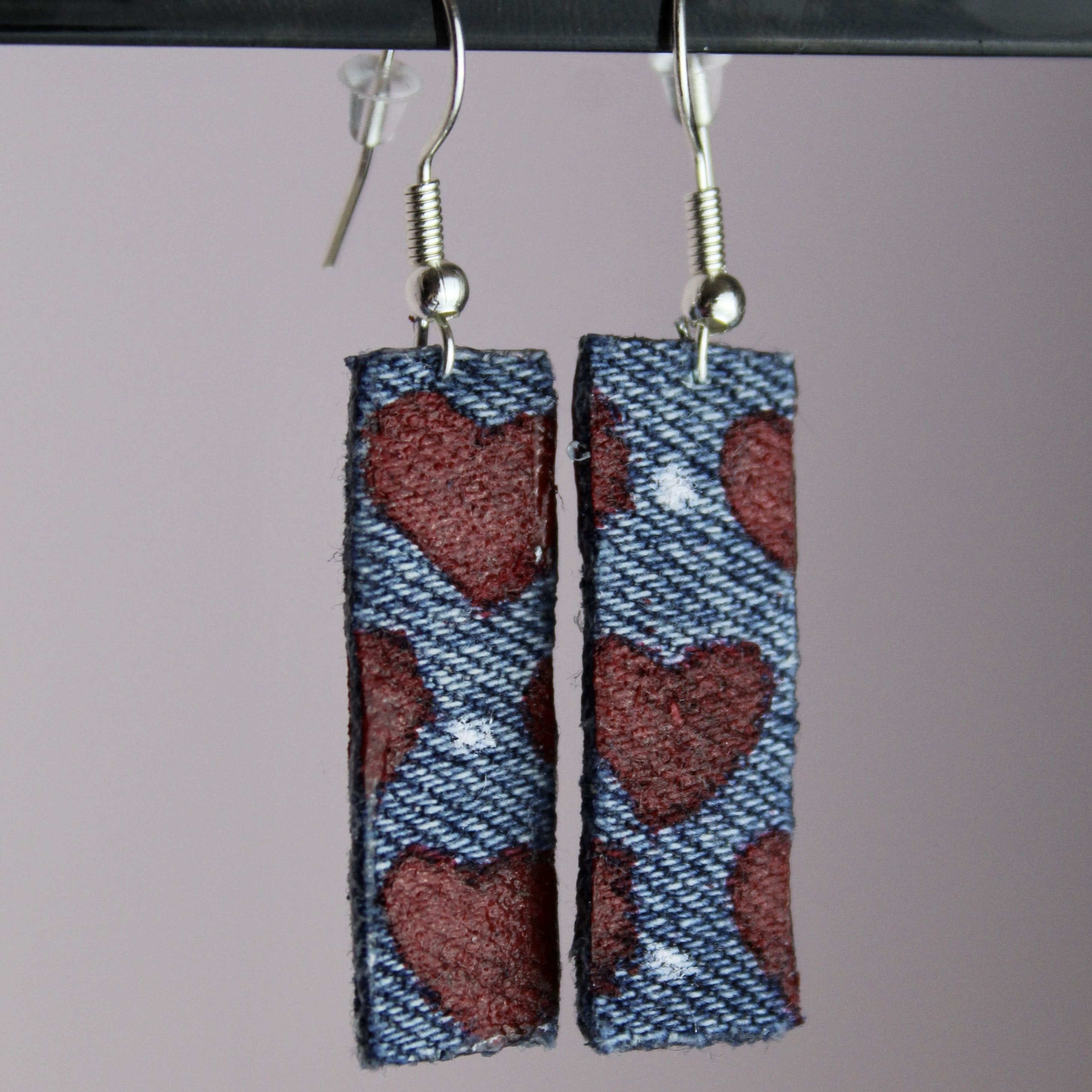 Denim earrings