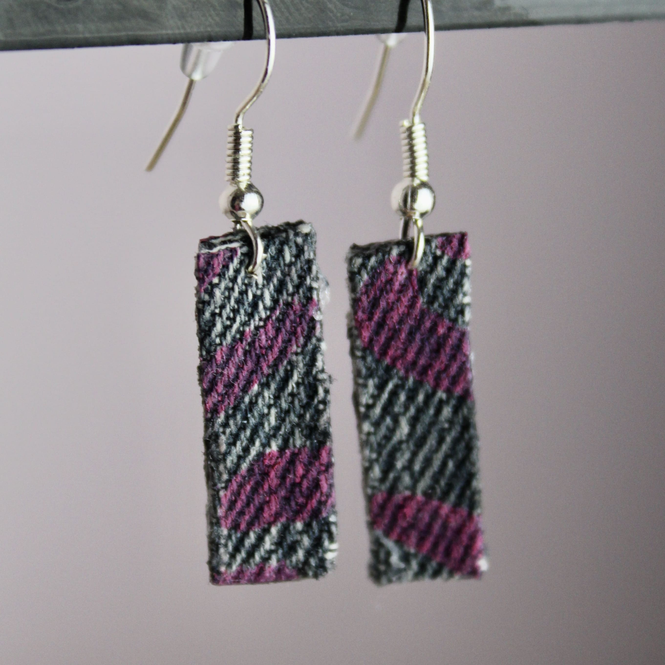 Denim earrings