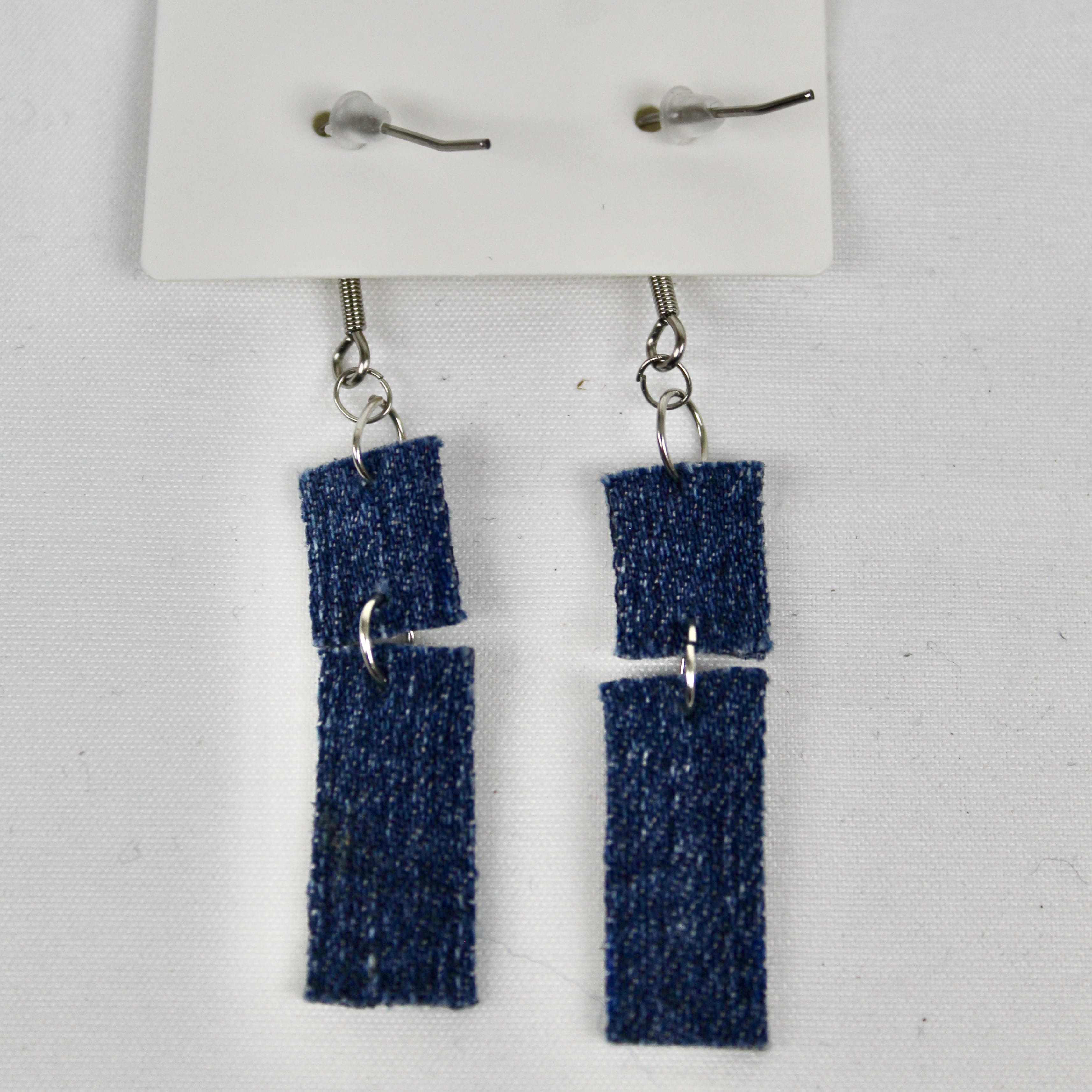 Denim earrings