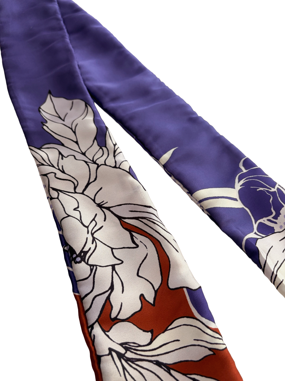Bandeau à nouer – Motif floral violet