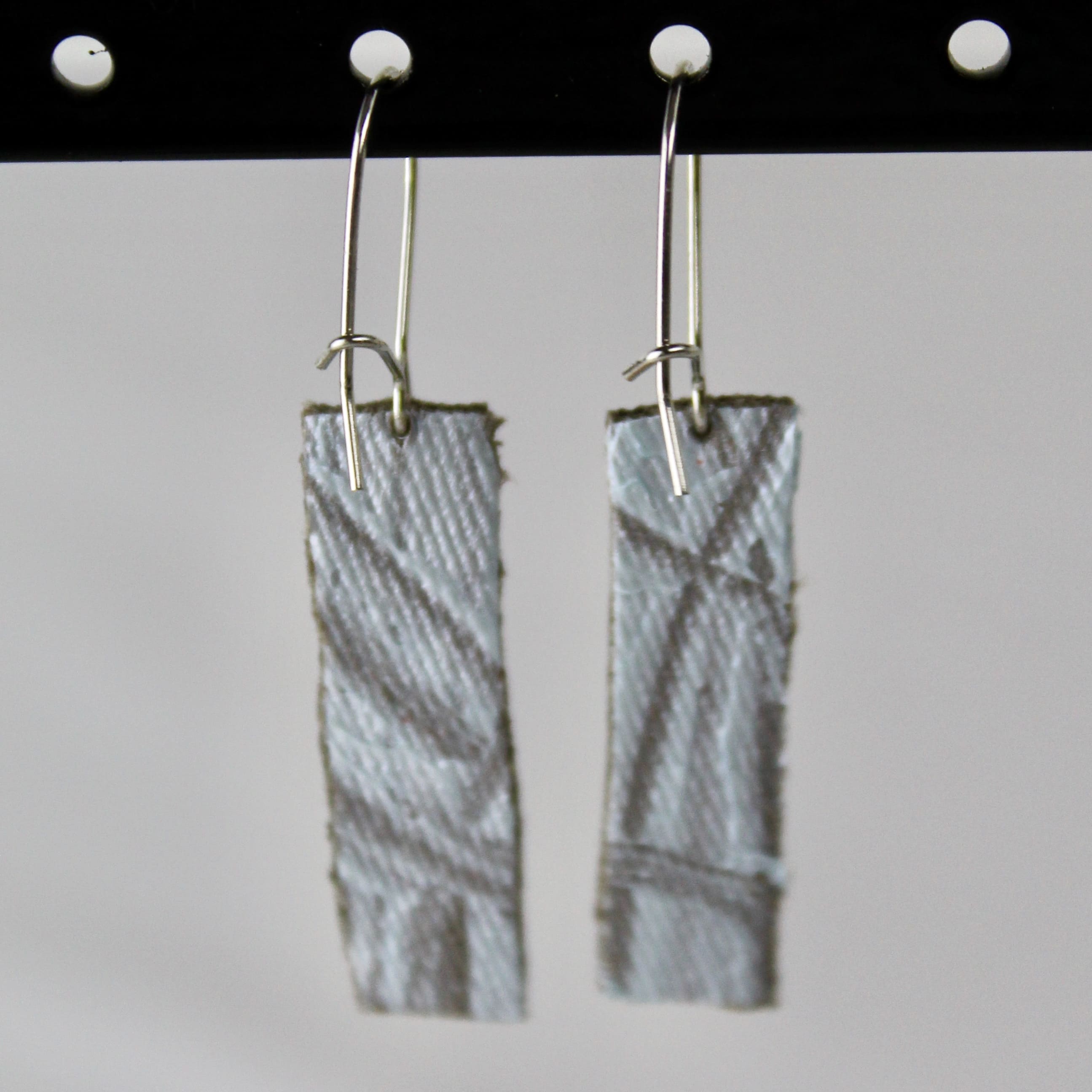 Denim earrings