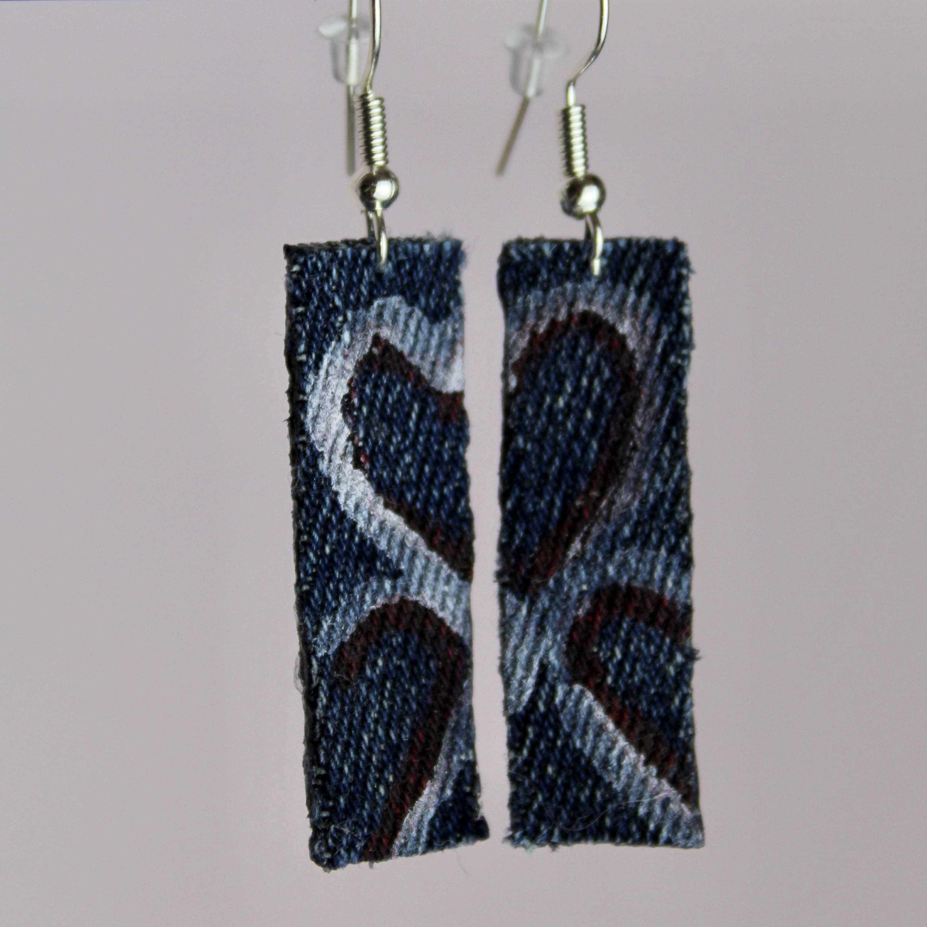 Denim earrings