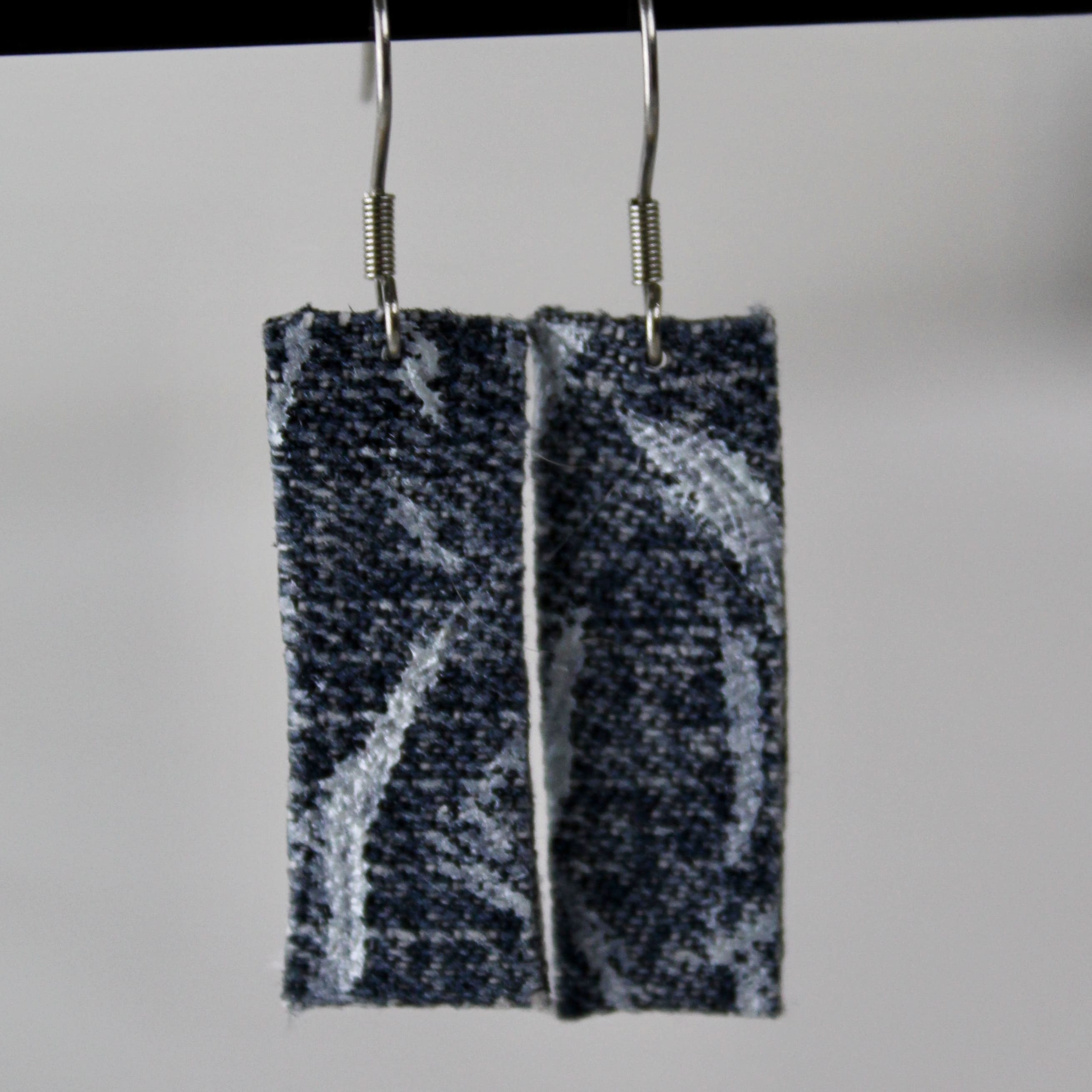 Denim earrings