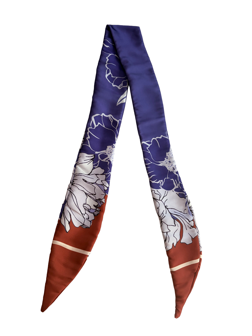 Bandeau à nouer – Motif floral violet