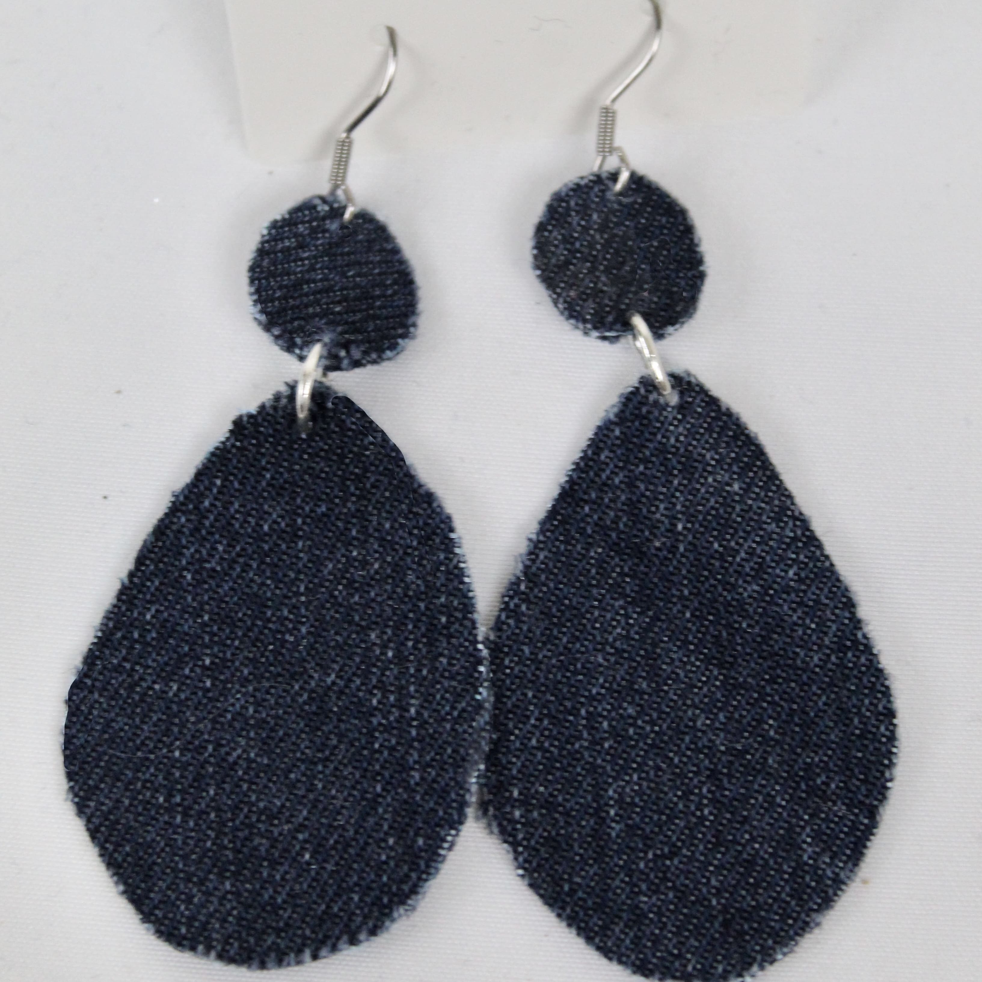 Denim earrings